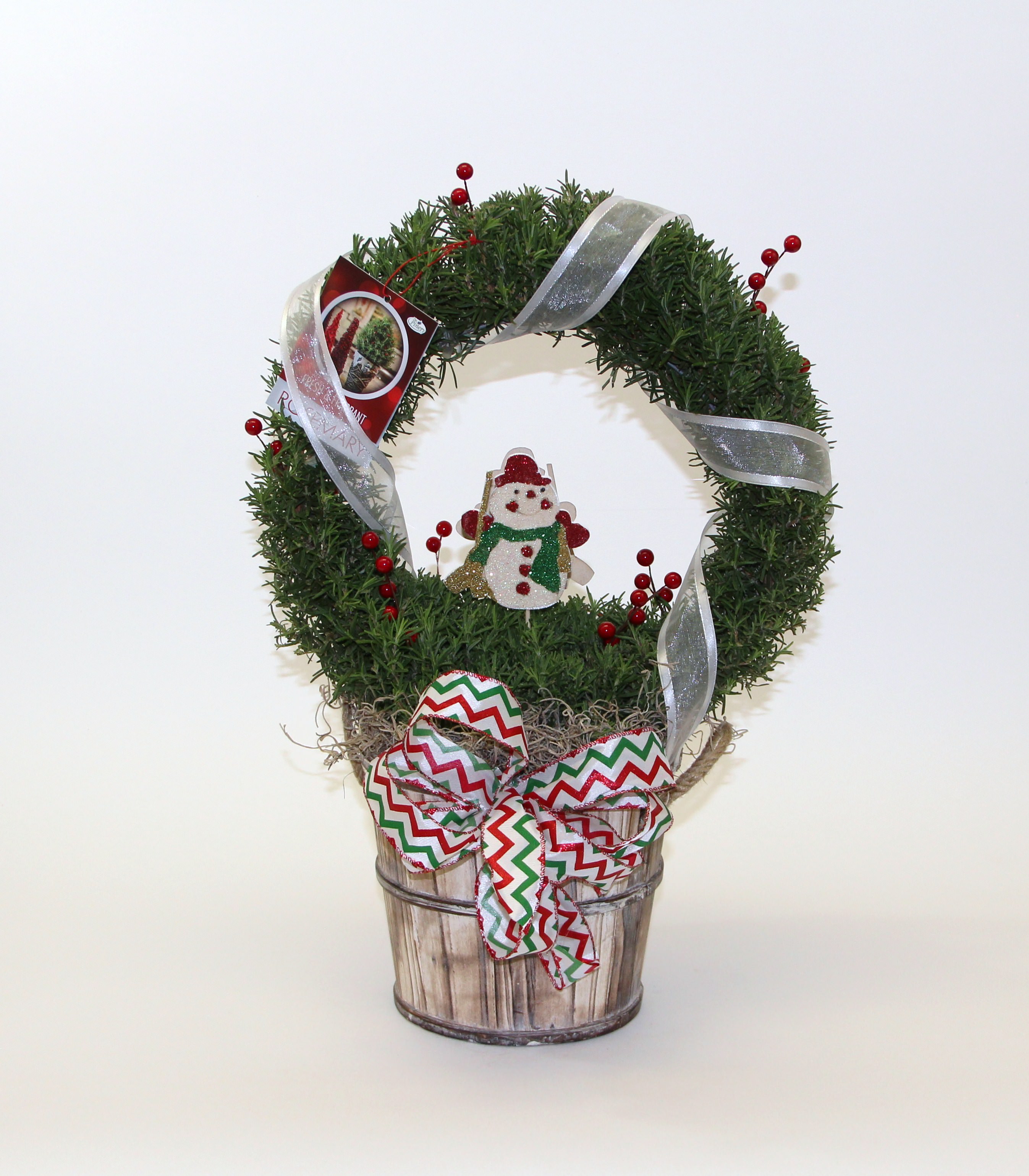 The Pinery Rosemary Wreath Topiary Basket